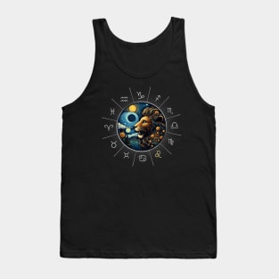 ZODIAC Leo - Astrological LEO - LEO - ZODIAC sign - Van Gogh style - 11 Tank Top